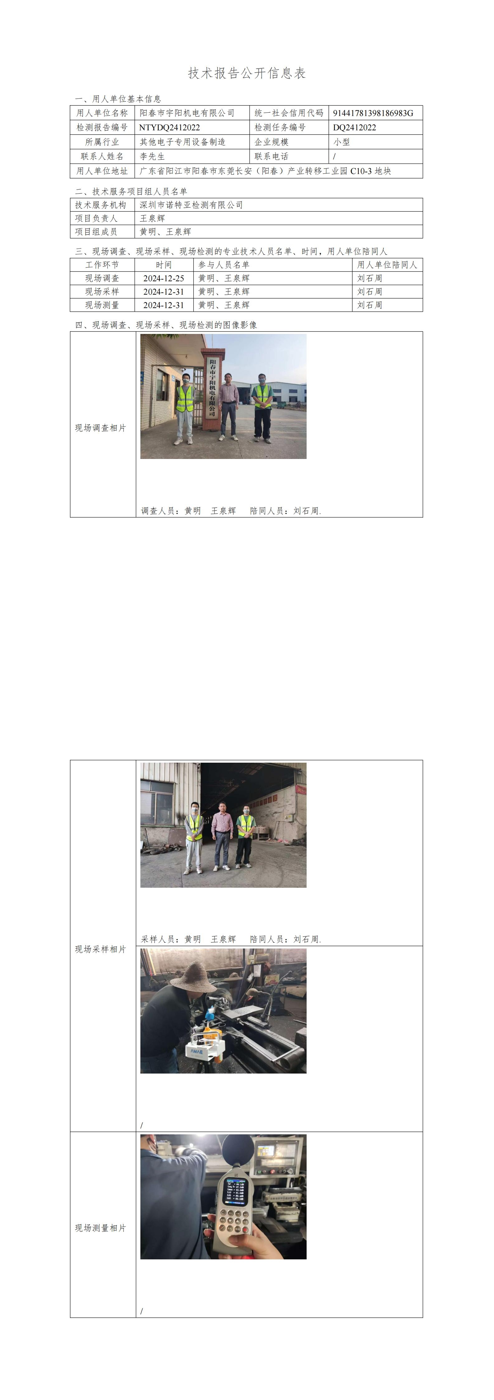 NTYDQ2412022  陽春市宇陽機電有限公司