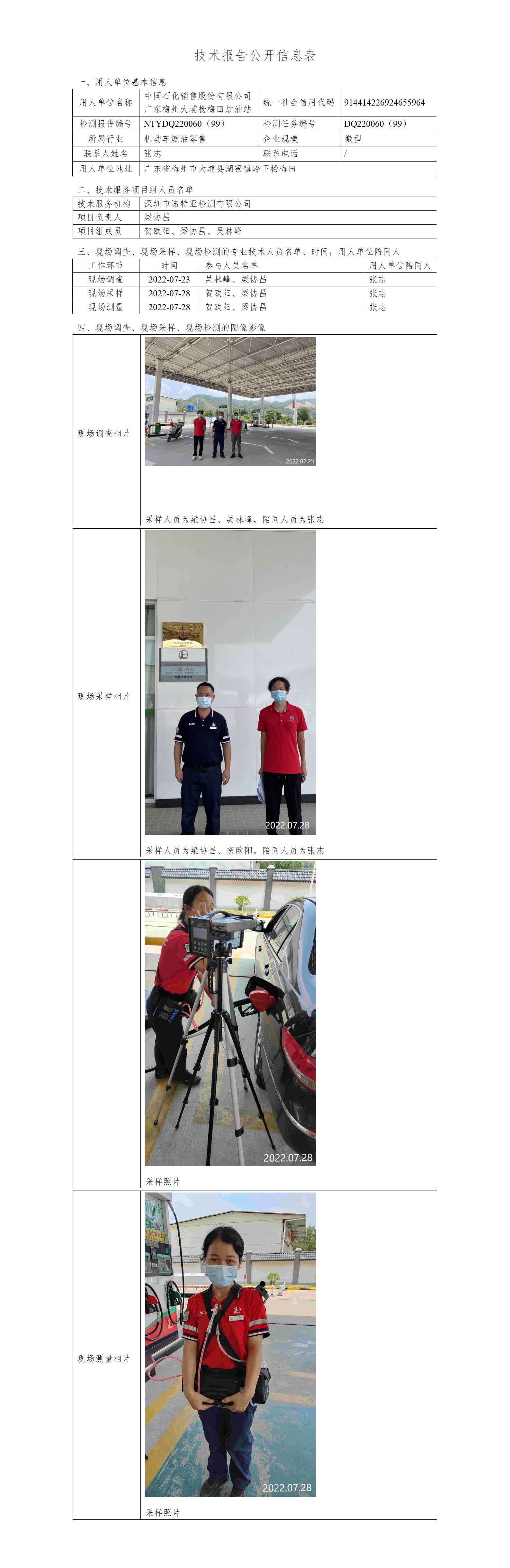 NTYDQ220060（99）-中國(guó)石化銷售股份有限公司廣東梅州大埔楊梅田加油站